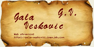 Gala Vesković vizit kartica